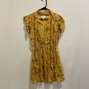 Yellow floral dress
